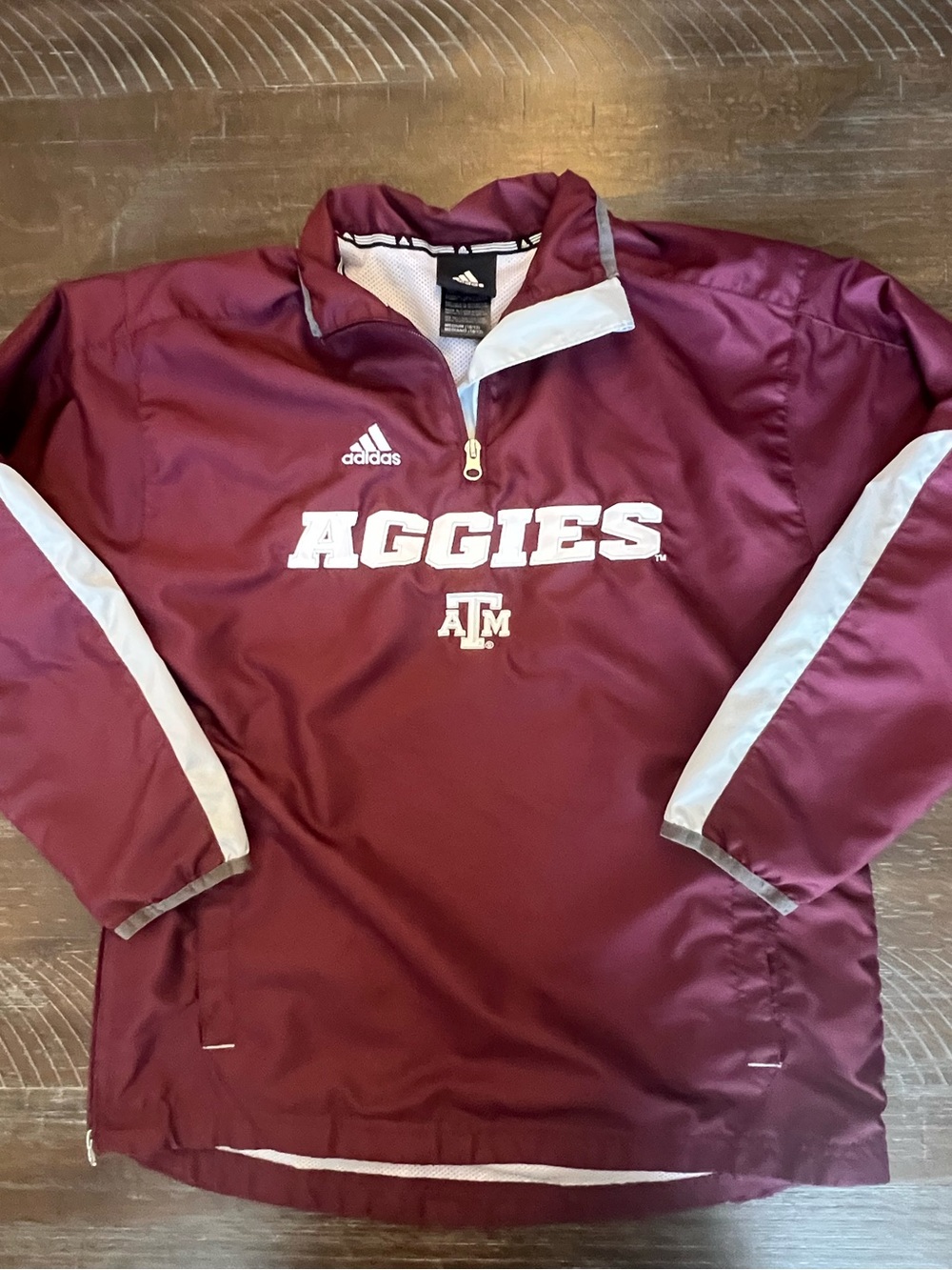 adidas Texas A&M Aggies Boys Quarter Zip Pullover Jacket 10/12
